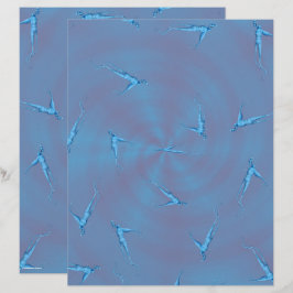 Papel de Scrapbook Hombre Ginseng Azul Página 2 Ca