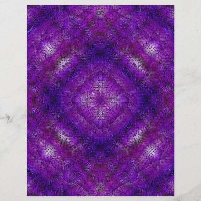 Papel de Scrapbook Jardines Serenos Morados Página (Anverso)