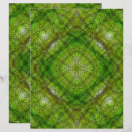 Papel de Scrapbook Jardines Serenos Verdes Página 