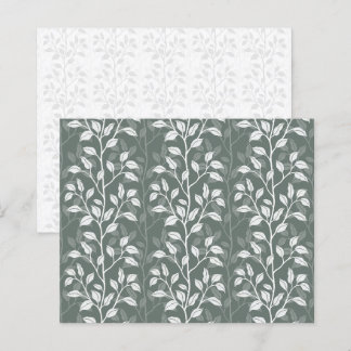 Papel de Scrapbook Verde Profundo Hojas Botánicas
