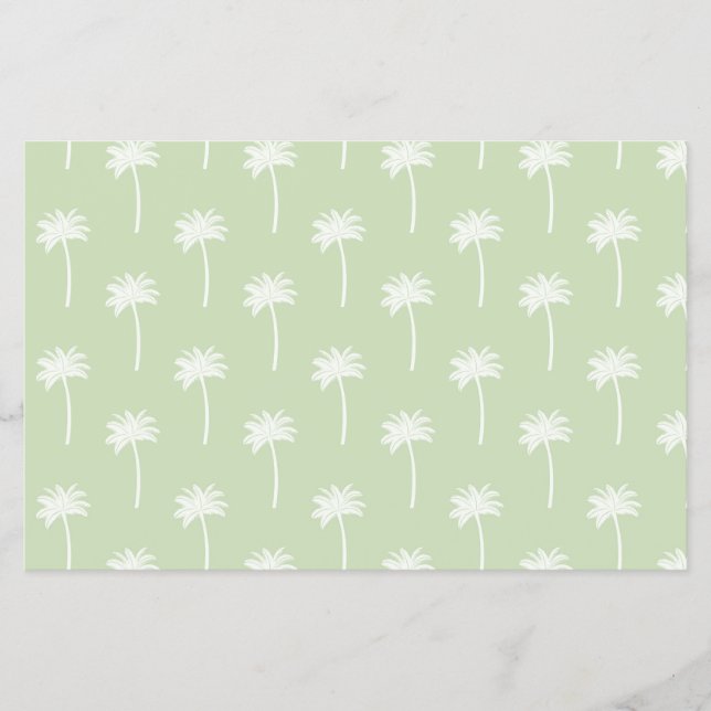 papel de scrapbooking con estampado de palmera (Frente)