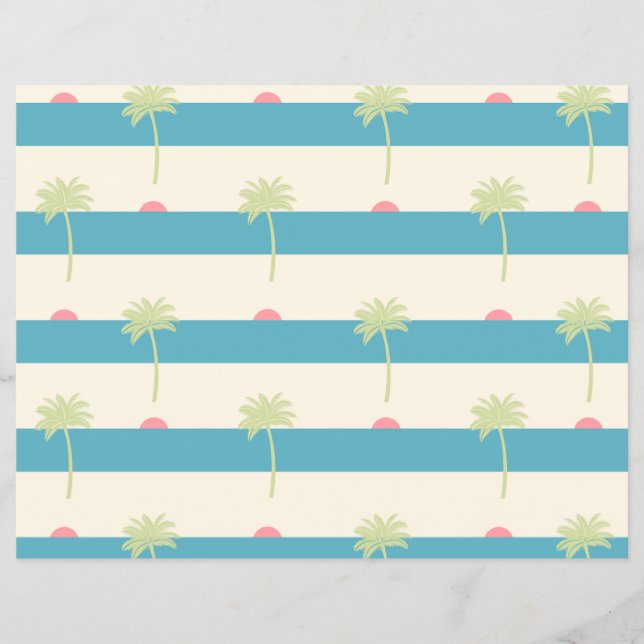 papel de scrapbooking de palmeras (Frente)