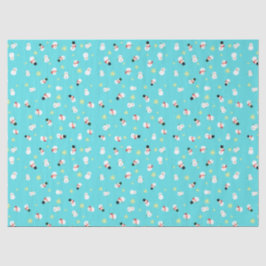 PAPEL DE SEDA かわいいブルーのクリスマス スノーマン 子ども♡