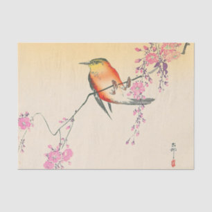 Papel De Seda 桜 に 鳥, 小 原 邨 Flores de Aves y Cerezos, Ohara Koson