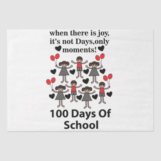 Papel De Seda 100 Días De Escuela (Anverso)
