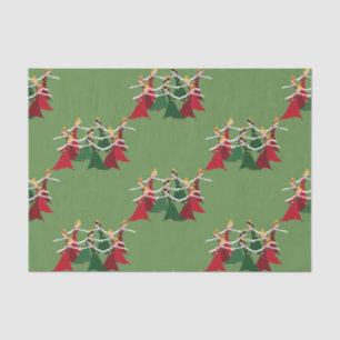 Papel De Seda 12 días de baile de las señoras del navidad 9