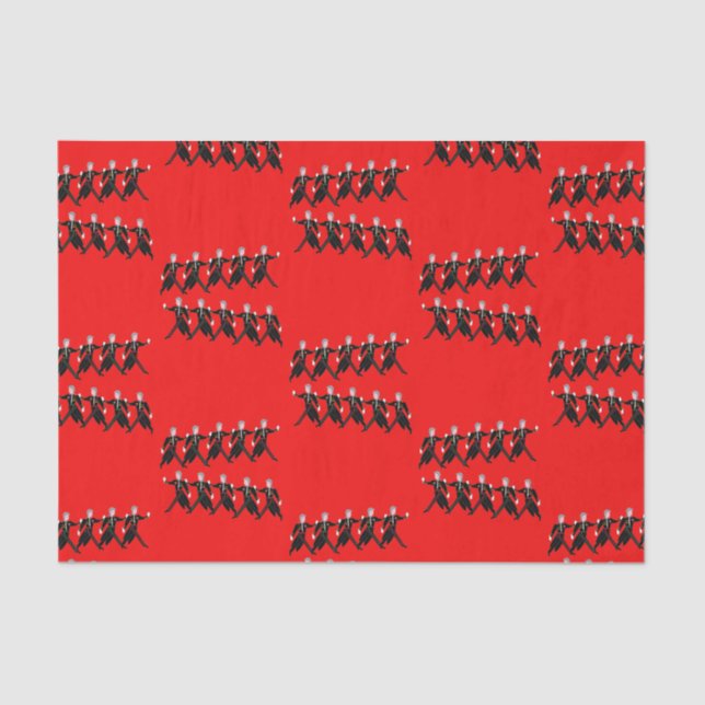 Papel De Seda 12 días de navidad 10 señores Uno-Saltar (Anverso)