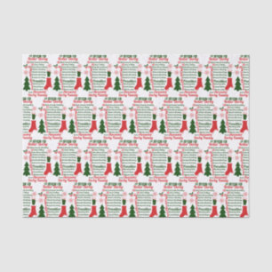 Papel De Seda 12 días de navidad de Derby del rodillo