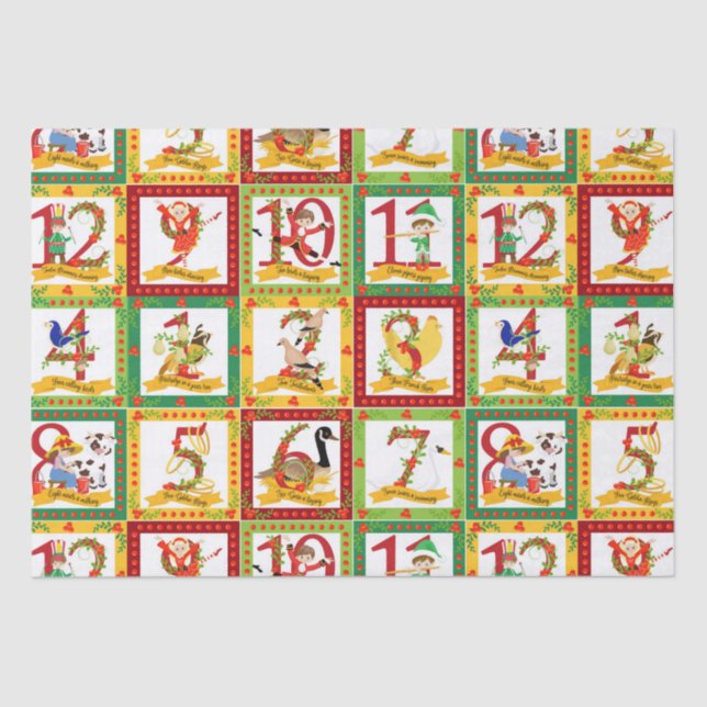 Papel De Seda 12 días de Navidades (Anverso)