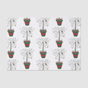 Papel De Seda 12 días de Navidades en un árbol de peras