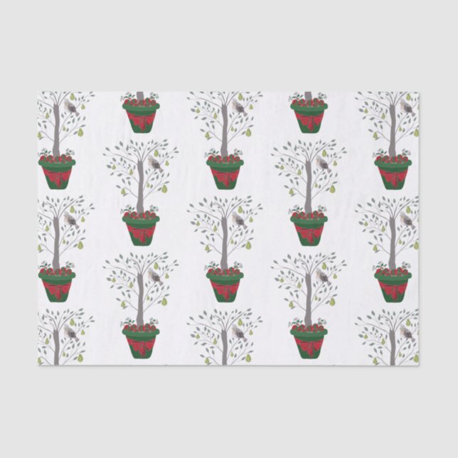 Papel De Seda 12 días de Navidades en un árbol de peras (Anverso)