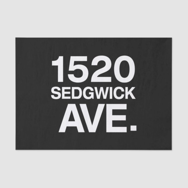 PAPEL DE SEDA 1520 SEDGWICK AVE. (Anverso)