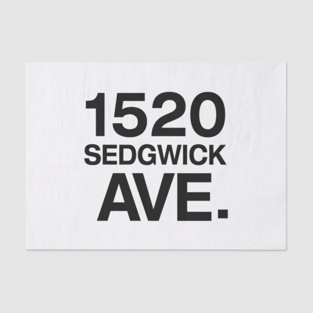 PAPEL DE SEDA 1520 SEDGWICK AVE. (Anverso)