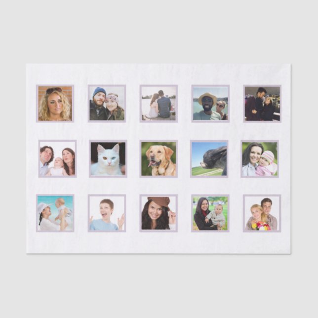 Papel De Seda 15 desenlace familiar de Collage de fotos  (Anverso)