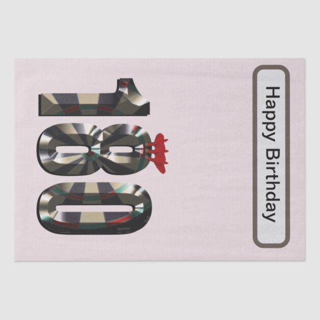 Papel De Seda "180 en 3D: La última dimensión de los dardos" (Anverso)