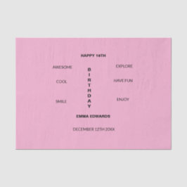 Papel De Seda 18.º cumpleaños lindo y asombroso