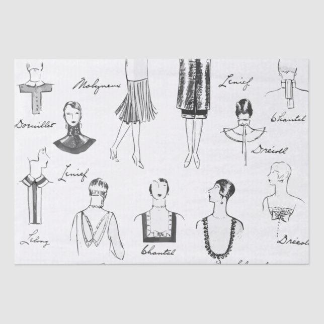 Papel De Seda 1925 French Fashions Tissue Paper v. 2 (Anverso)