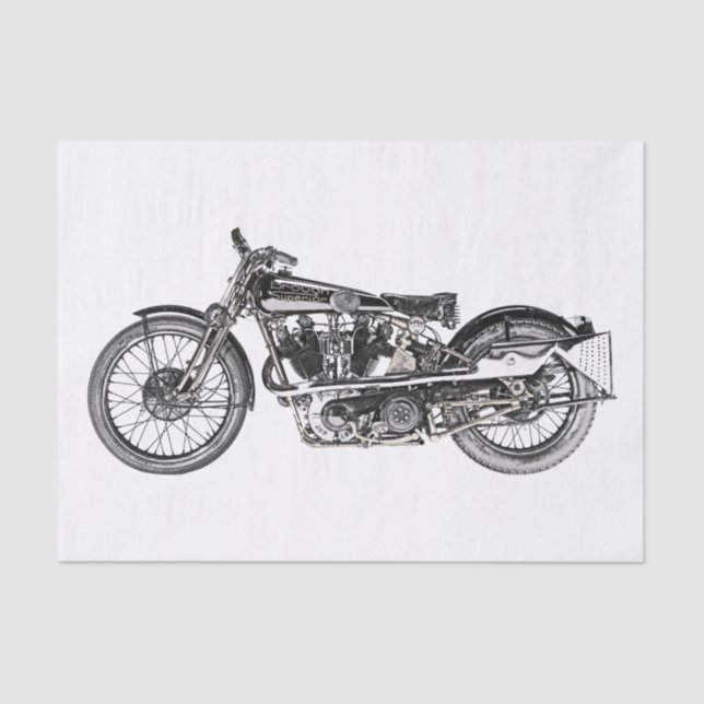 Papel De Seda 1929 Brough Superior Motorcycle (Anverso)