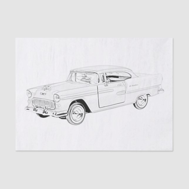 Papel De Seda 1955 Chevy Bel Air (Anverso)