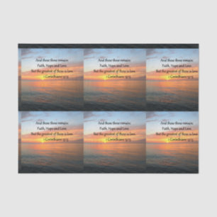 PAPEL DE SEDA 1 CORINTHIANS 13:13 FOTO DE SUNRISE