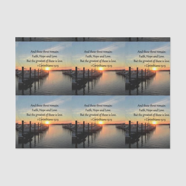 PAPEL DE SEDA 1 CORINTHIANS 13 SUNSET DISEÑN (Anverso)