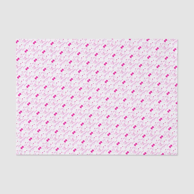 Papel De Seda 1r tema del chica del cumpleaños (Anverso)