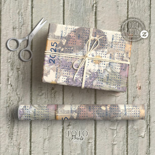 Papel De Seda 2025 Diario Vintage Floral Junk