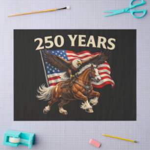 Papel De Seda 250 Aniversario Estados Unidos Caballo Occidental
