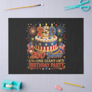 Papel De Seda 250 años Un Cumpleaños Gigante 250 Aniversario EE.