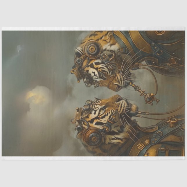 Papel De Seda 2 Desconexión Mecánica de Tigres (Anverso)