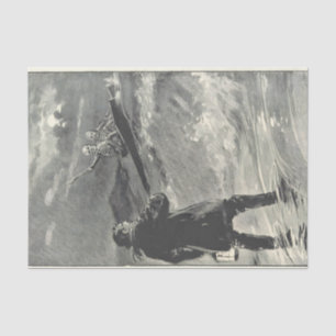 Papel de Seda 2 esqueletos en sus ataúdes