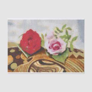 Papel De Seda 2 rosas pintando