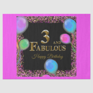 Papel De Seda 3º Cumpleaños 