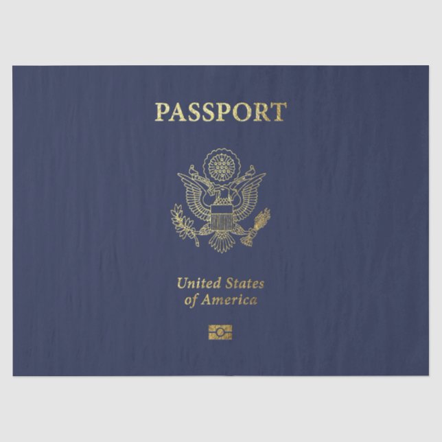 Papel De Seda [300] Cobertura de pasaporte estadounidense (Anverso)