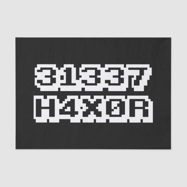 PAPEL DE SEDA 31337 H4X0R (Anverso)