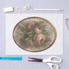 Papel De Seda 315 Rosas ovaladas