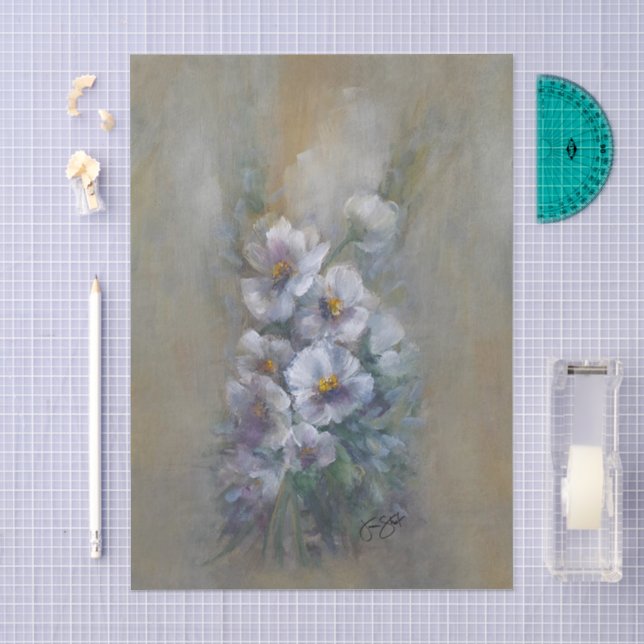 Papel De Seda 318 Morado blanco (Artesanía)