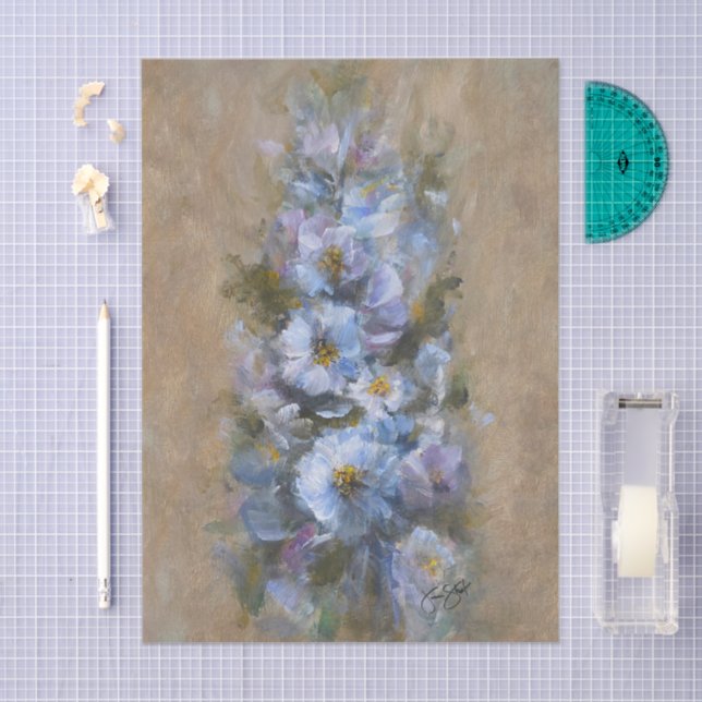 Papel De Seda 322 Azul y blanco (Artesanía)