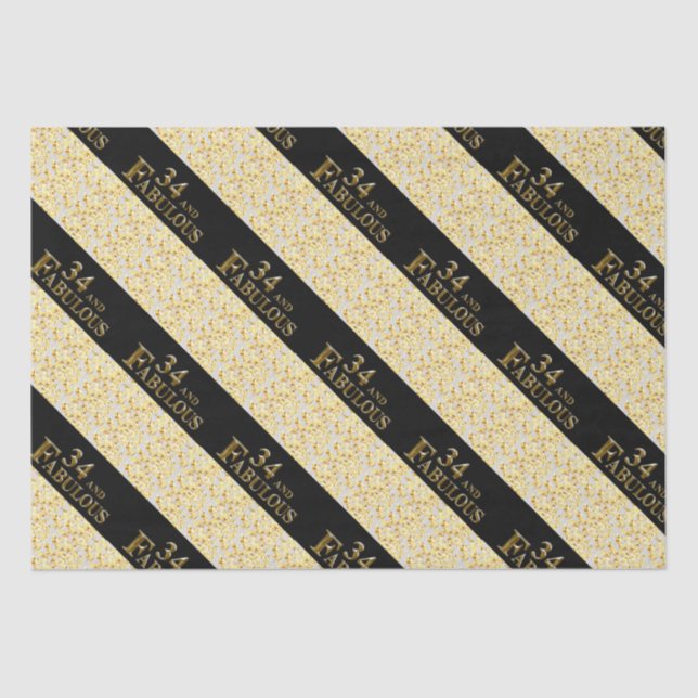 Papel De Seda 34 cumpleaños (Anverso)