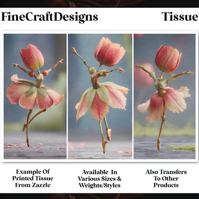 Papel De Seda 3 Ballerinas de flor de tulipán, Decoupage DJ5L ro (Subido por el creador)