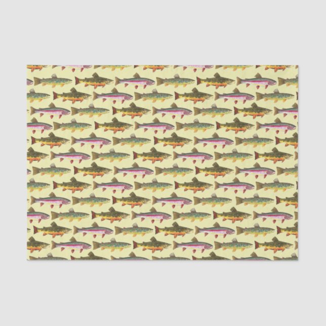 Papel De Seda 3 bellas truchas - Brook, Rainbow, Brown (Anverso)