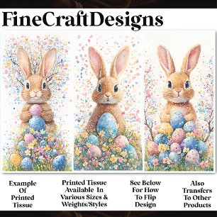 Papel De Seda 3 conejos de Pascua, Grupo 4 CC4 Decoupage