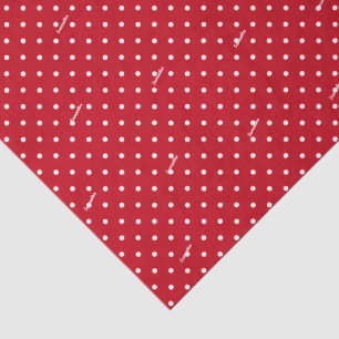 Papel De Seda 3 hojas de tejidos, nombre sobre puntos de polka r