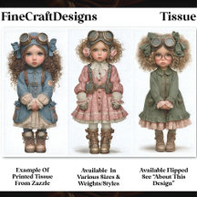 3 Muñecas de Niña Steampunk, Decoupage DT4L Vintag