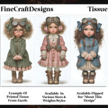 3 Muñecas de Niña Steampunk, Decoupage DT4R Vintag
