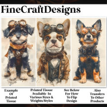 3 Perros Lindos Steampunk Grupo 2 CB5 Decoupage