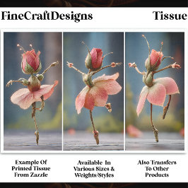 Papel De Seda 3 Rubor Pink Rose Fairy Ballerinas DJ8L Decoupage