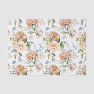 Papel De Seda 3 sábanas, arte floral de vida residual holandés H