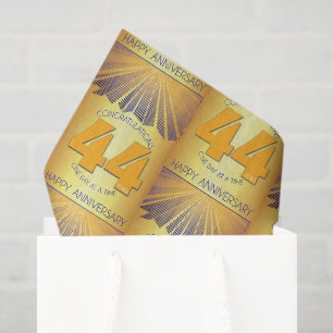 Papel De Seda 44 años Tejido de aniversario de 12 pasos de Gol