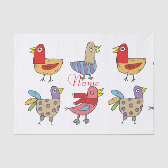Papel De Seda 4 Aves divertidas Thunder_Cove (Anverso)